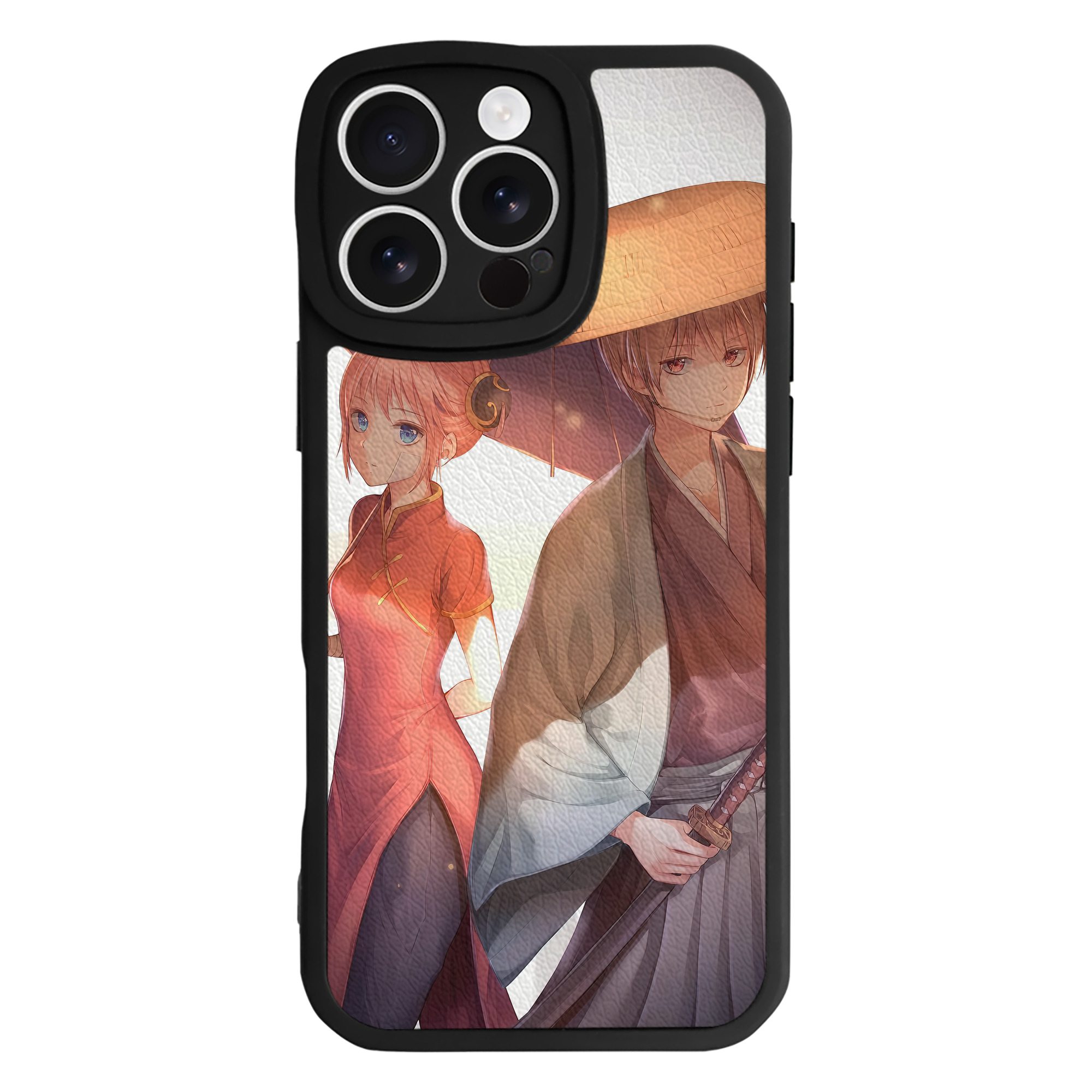（画像用） ぎんたま 坂田銀時（さかたぎんとき） 神楽 志村新八（しむら しんぱち） GINTAMA Sakata Gintoki Kagura Shimura Shinpachi 【iPhone 16シリーズ対応】シリコンスマホケース（レザー調） 材質：シリコン
